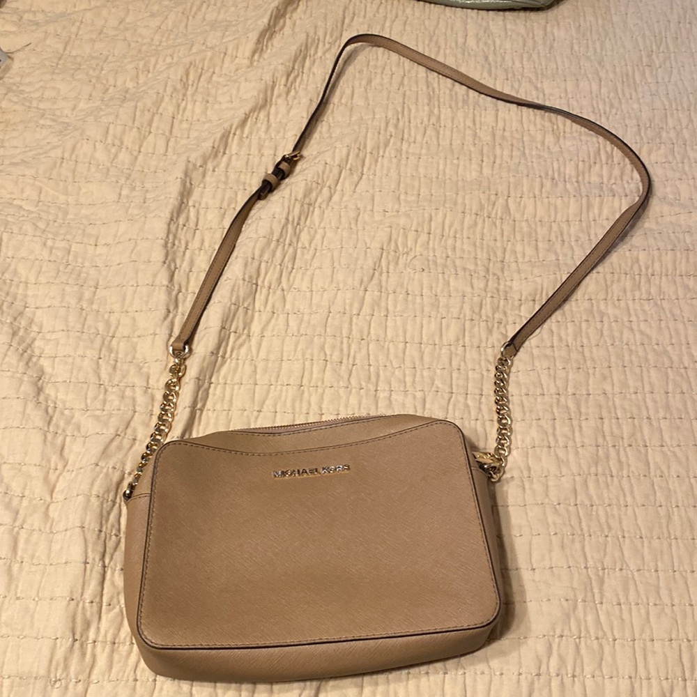 Michael Kors tan used crossbody